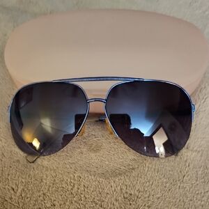 Steve Madden Blue Aviator Sunglasses